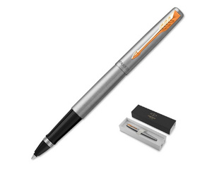 Роллер Parker Jotter Core Stainless Steel цвет чернил черный цвет корпуса стальной (артикул производителя 2089227)